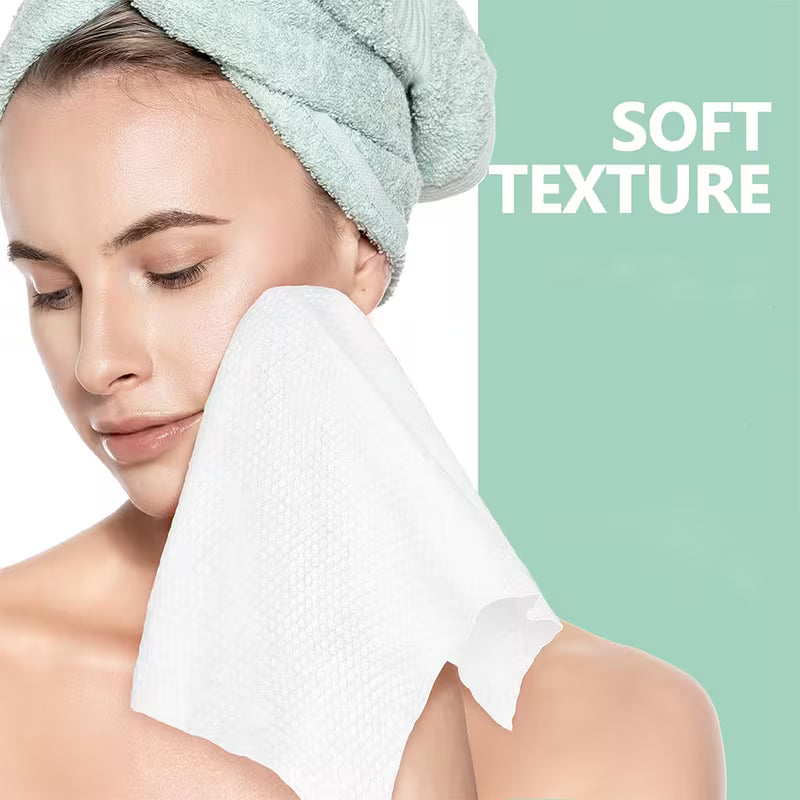Disposable Face Cleansing Towels, Extra Large Thick Cloths for Wet & Dry Use, 40 Sheets per Box, 10.24 × 11.81 Inches, 1 or 3 Boxes
