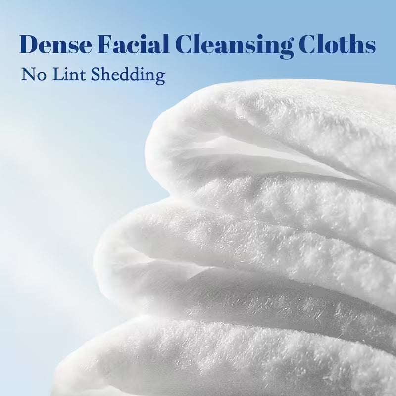 Disposable Face Cleansing Towels, Extra Large Thick Cloths for Wet & Dry Use, 40 Sheets per Box, 10.24 × 11.81 Inches, 1 or 3 Boxes