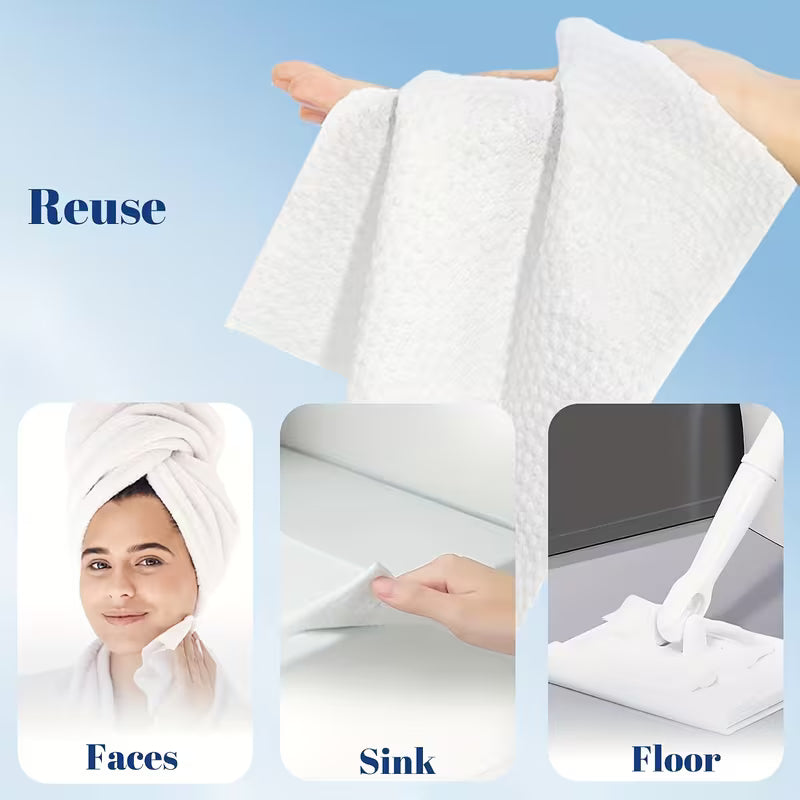 Disposable Face Cleansing Towels, Extra Large Thick Cloths for Wet & Dry Use, 40 Sheets per Box, 10.24 × 11.81 Inches, 1 or 3 Boxes